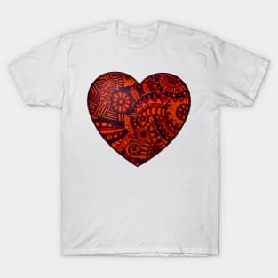 Zentangle heart shape T-Shirt